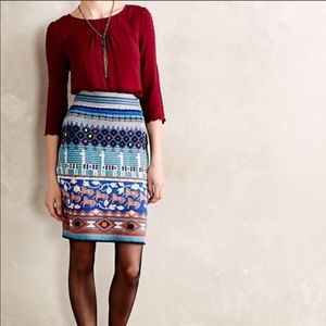 Anthropologie Llama Line Sweater Skirt